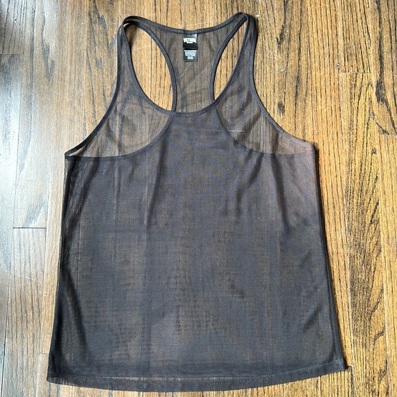 NWOT Victoria Sport Black Mesh Workout Tank Sz S - Picture 2 of 4